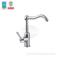Single handle chrome plated brass modern kitchen faucet